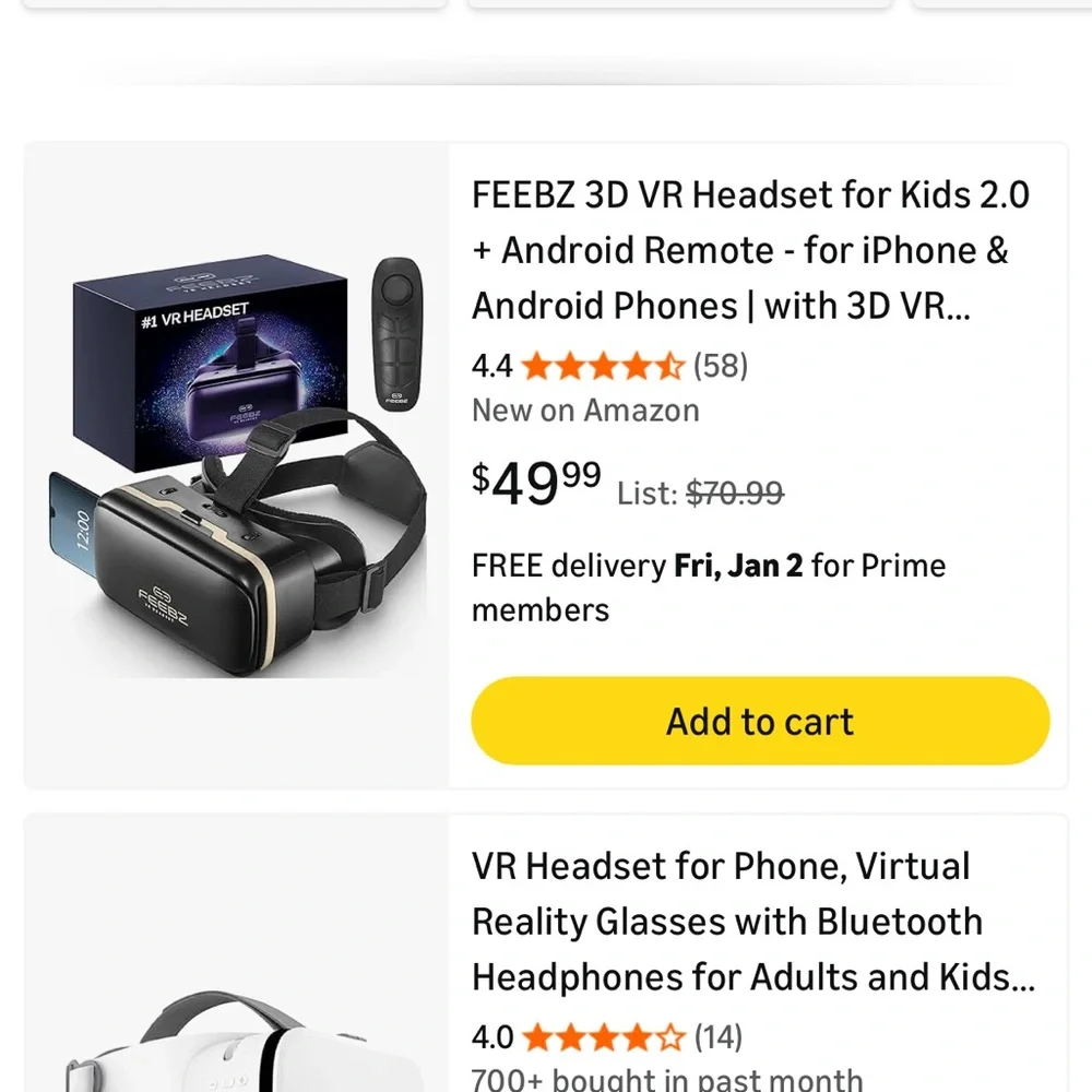 Black VR Headset with Remote